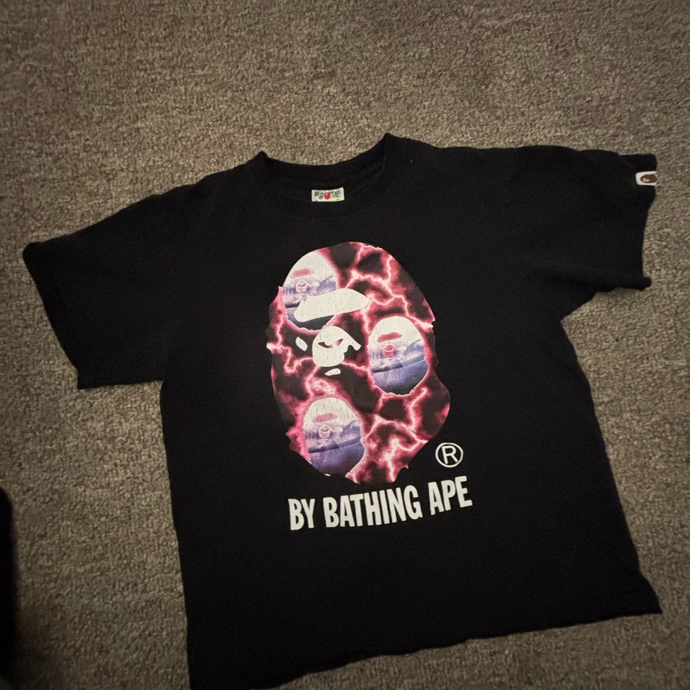 BAPE Kids Black Graphic T-Shirt